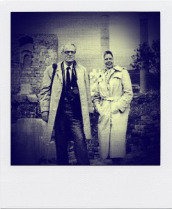 W.F. Hermans en zijn vrouw in Byblos-polariod